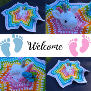 Unicorn Stuffed Animal Baby Blanket