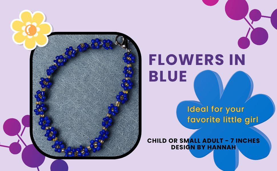 Navy Flower Bracelet - Image 2