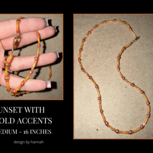 Sunset Necklace with Gold Accents