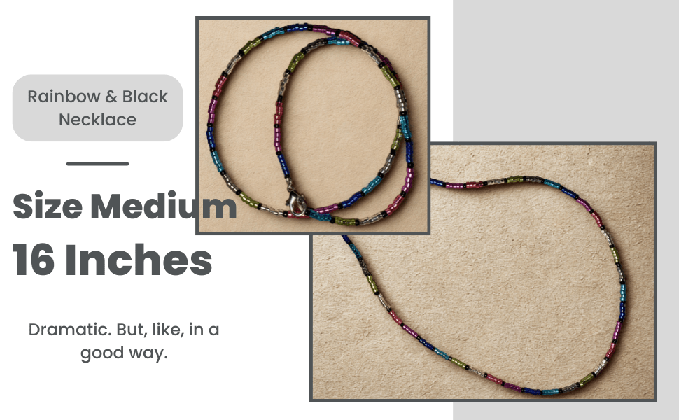 Rainbow & Black Necklace - Image 3