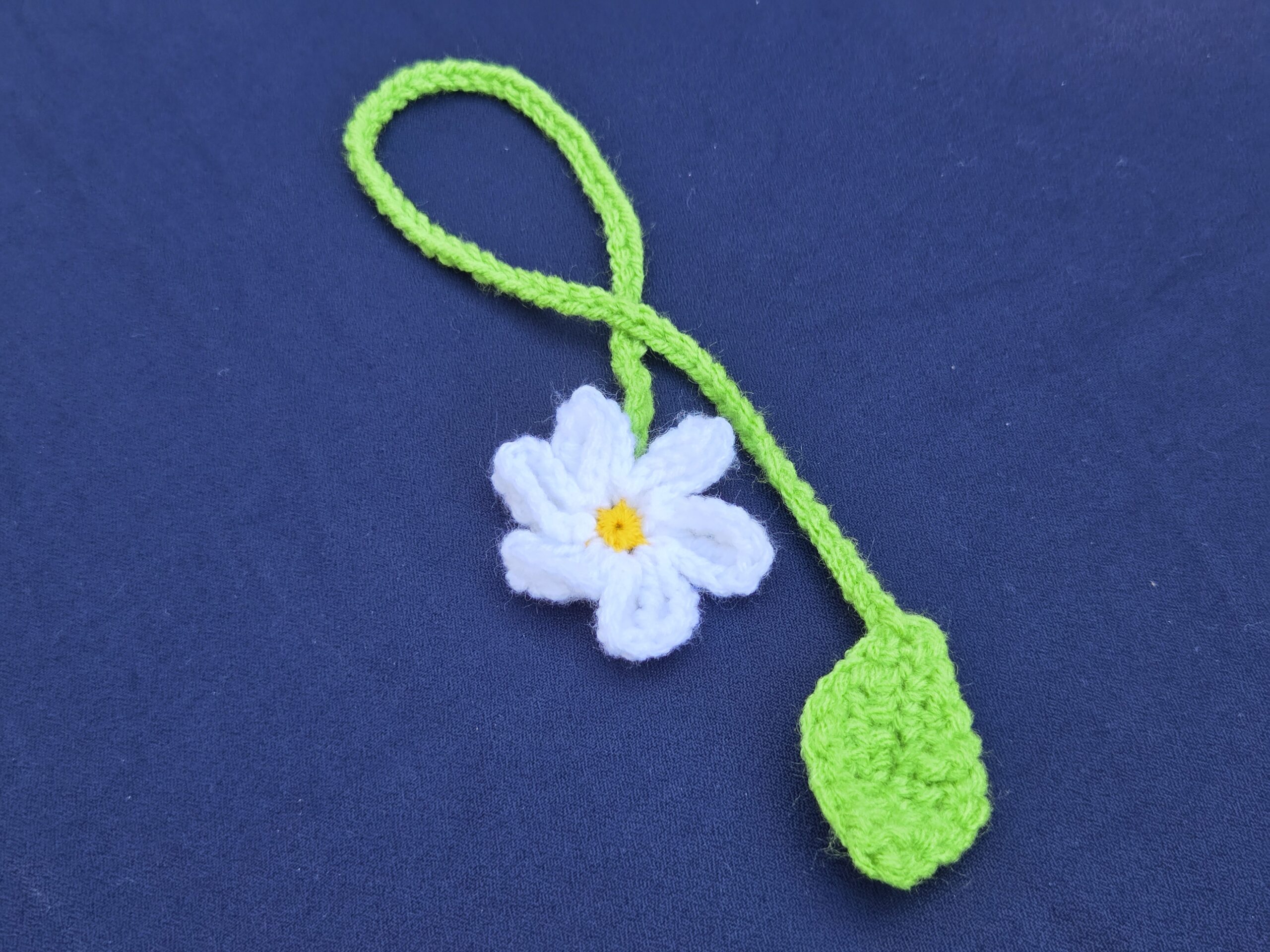 Flower Bookmark - crocheted - Image 2
