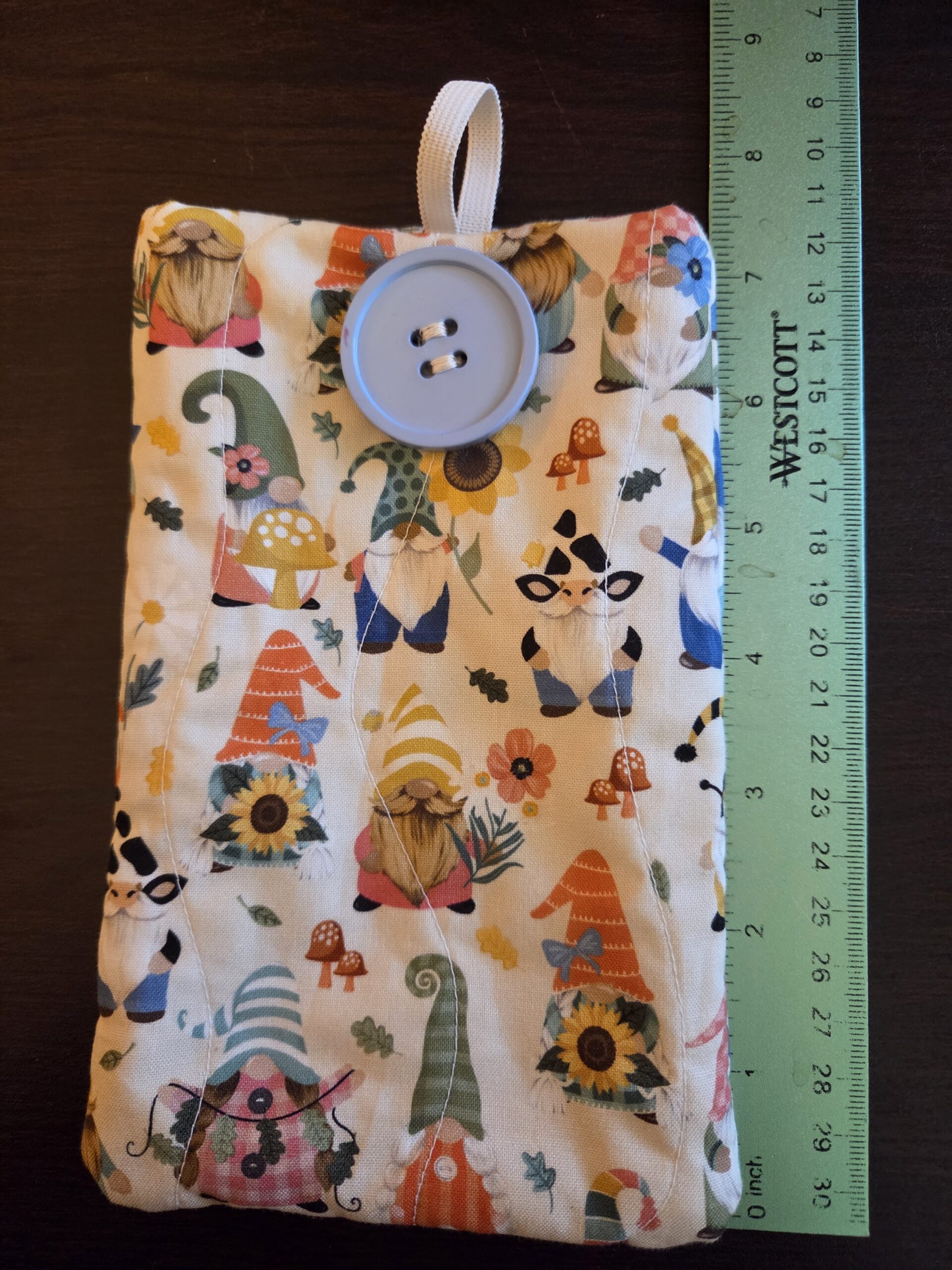 Gnome Quilted Cell Phone Case - Image 2