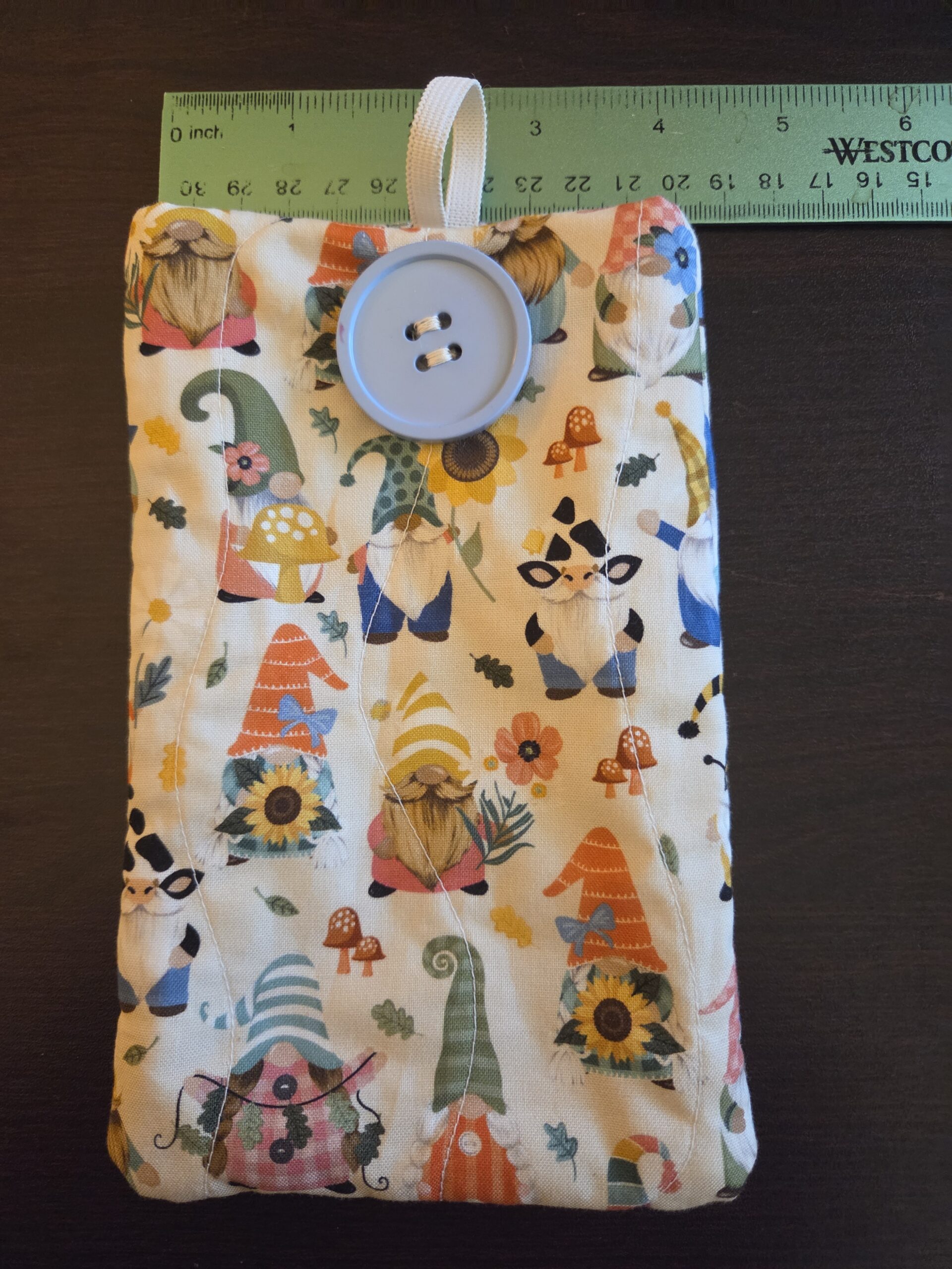 Gnome Quilted Cell Phone Case - Image 4