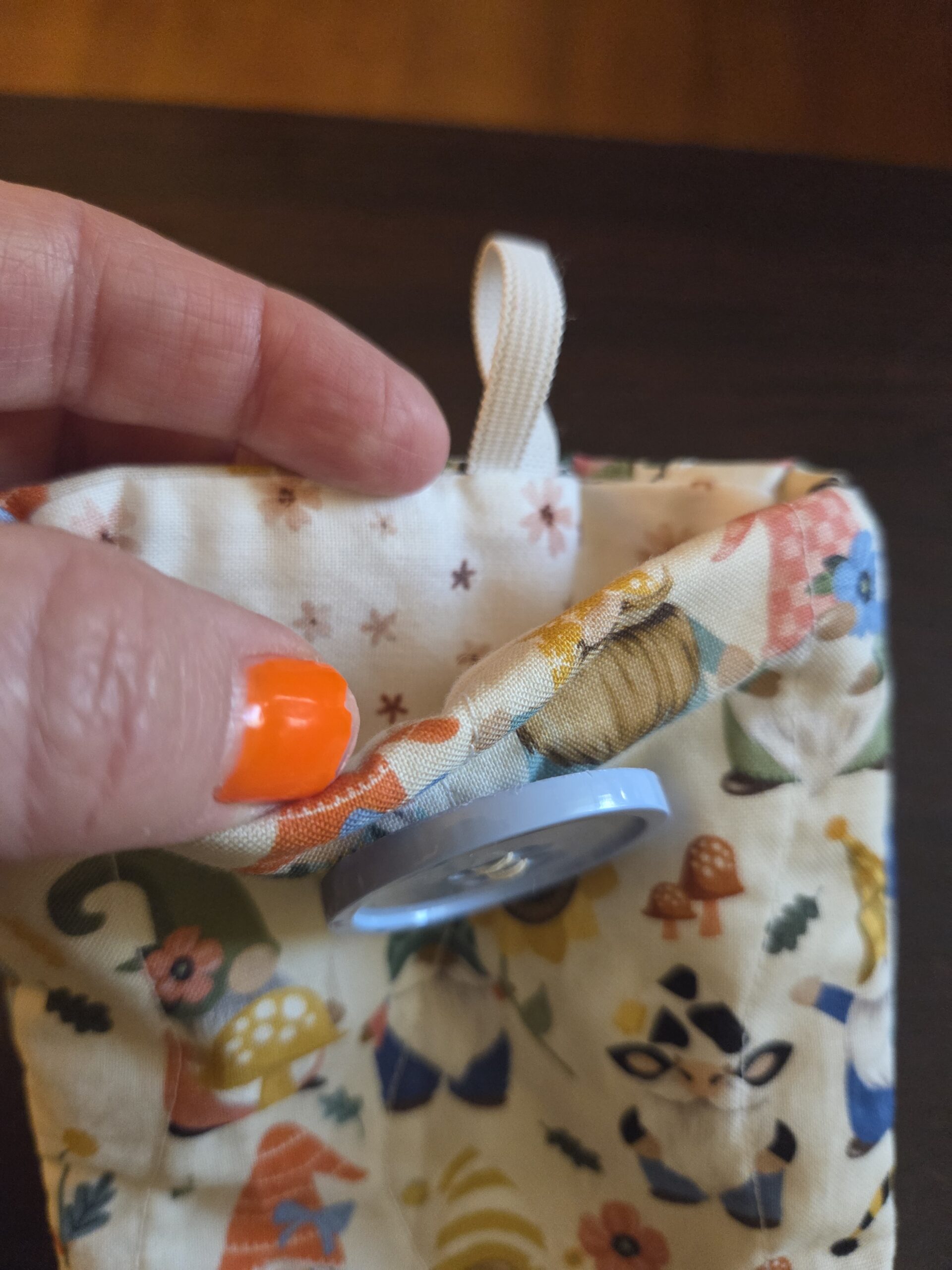 Gnome Quilted Cell Phone Case - Image 3