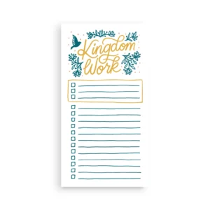 Kingdom Work To-Do List Notepad on White Background