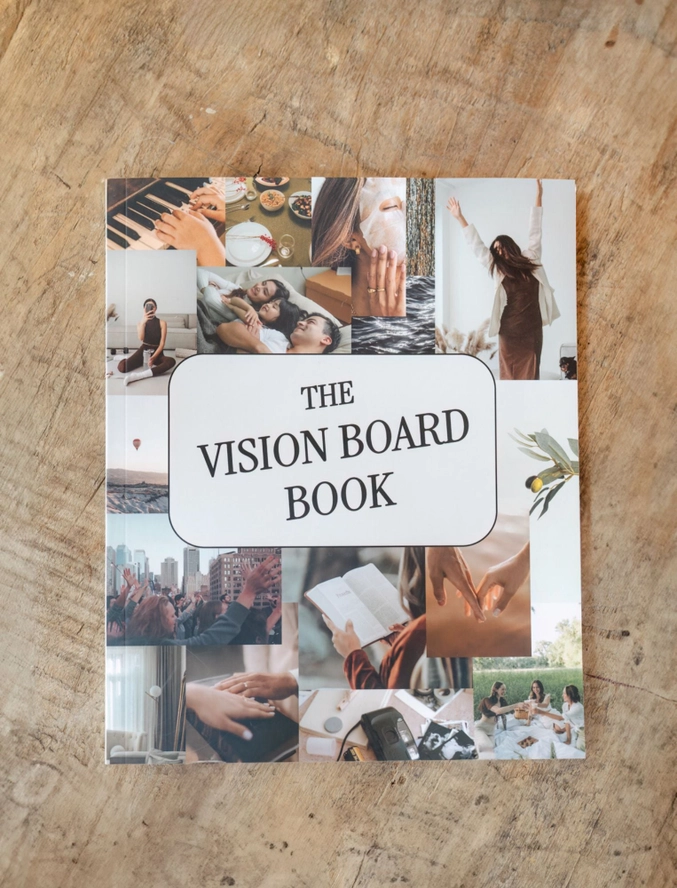 Closeup of The Vision Board Book by Janessa Wait