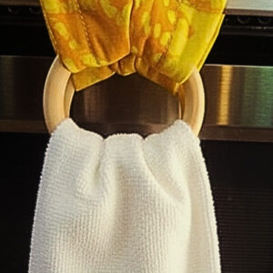 Kitchen towel hanger in yellow - set of 2