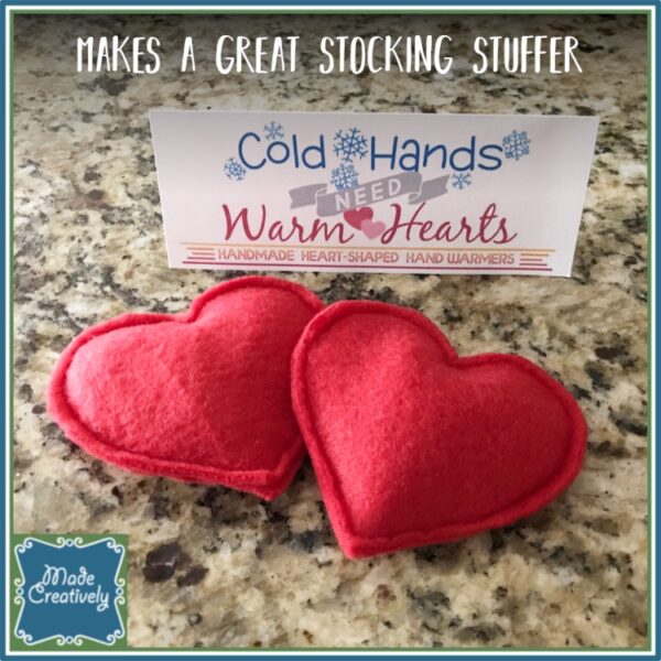 Cold Hands Need Warm Hearts! Set of 2 Handmade Heart-Shaped Hand Warmers - Image 4