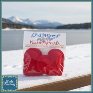 Cold Hands Need Warm Hearts! Set of 2 Handmade Heart-Shaped Hand Warmers