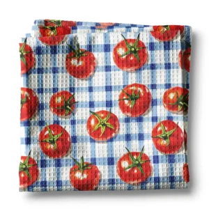 Folded Towel with tomato print
