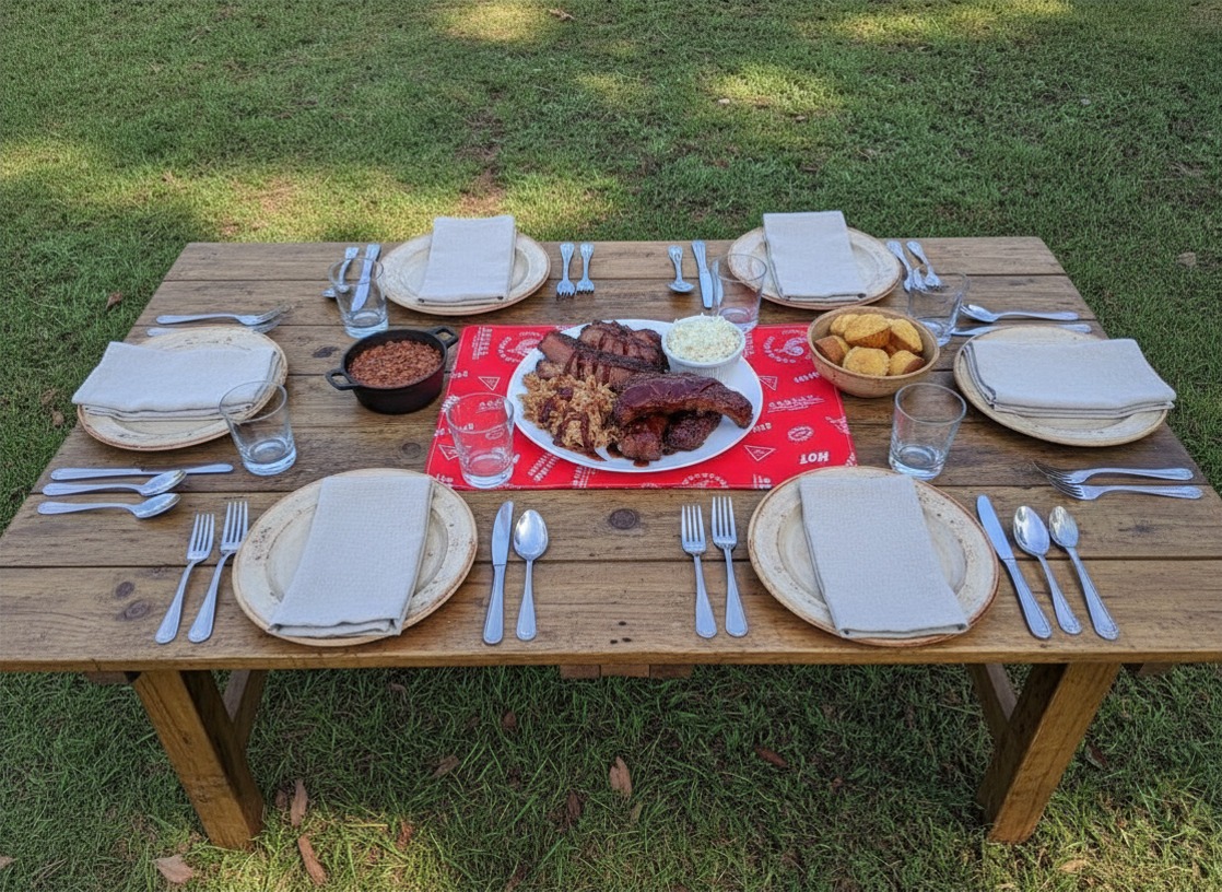 Hot Hot Hot! Placemats, set of 4, reversible - Grill Flames + Sriracha sauce - Image 4