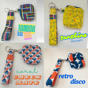 Wristlet Wallets w/detachable key fobs. 4 patterns available.