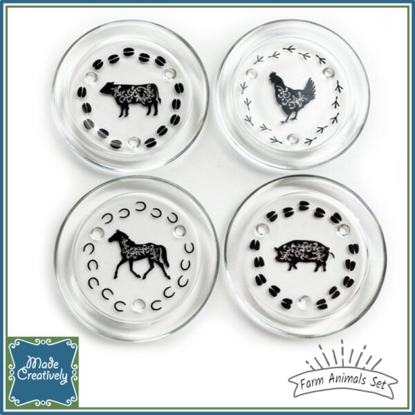 Glass Coasters - Bible Verses | Farm Animals - Image 4