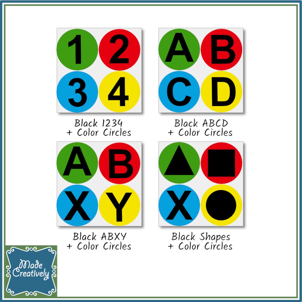 Video Game Controller Button Vinyl Stickers - Image 16