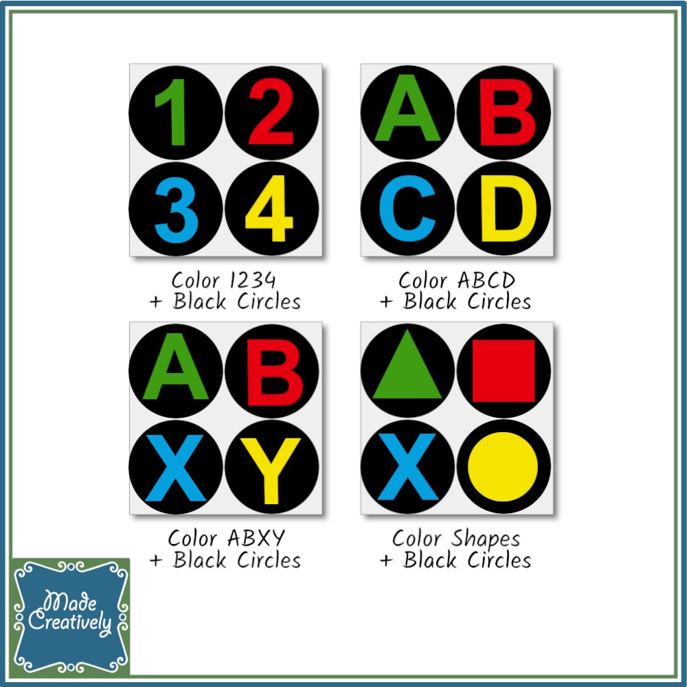 Video Game Controller Button Vinyl Stickers - Image 9