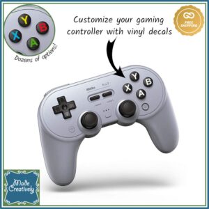 Video Game Controller Button Vinyl Stickers