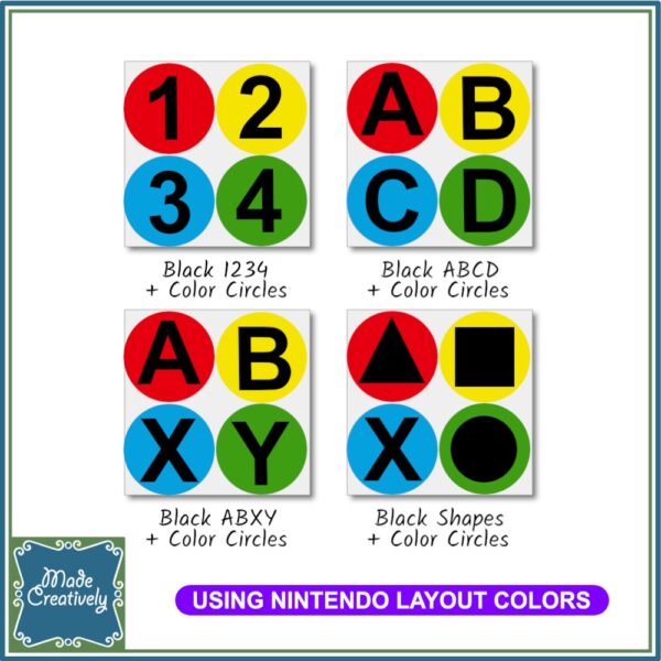 Video Game Controller Button Vinyl Stickers - Image 19