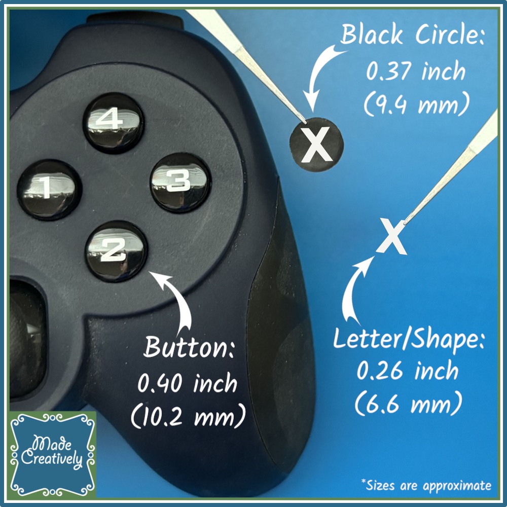 Video Game Controller Button Vinyl Stickers - Image 3