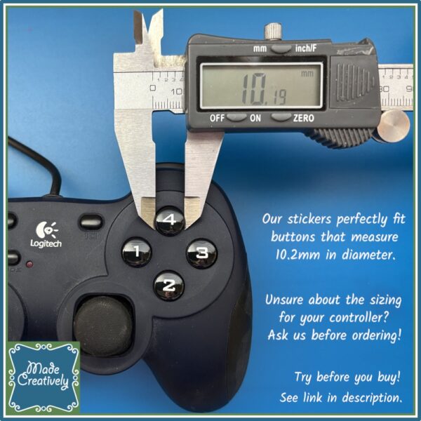 Video Game Controller Button Vinyl Stickers - Image 2