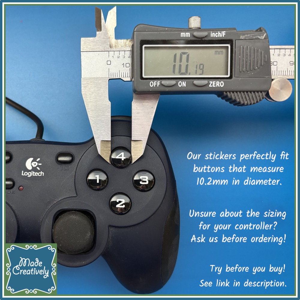 Video Game Controller Button Vinyl Stickers - Image 2