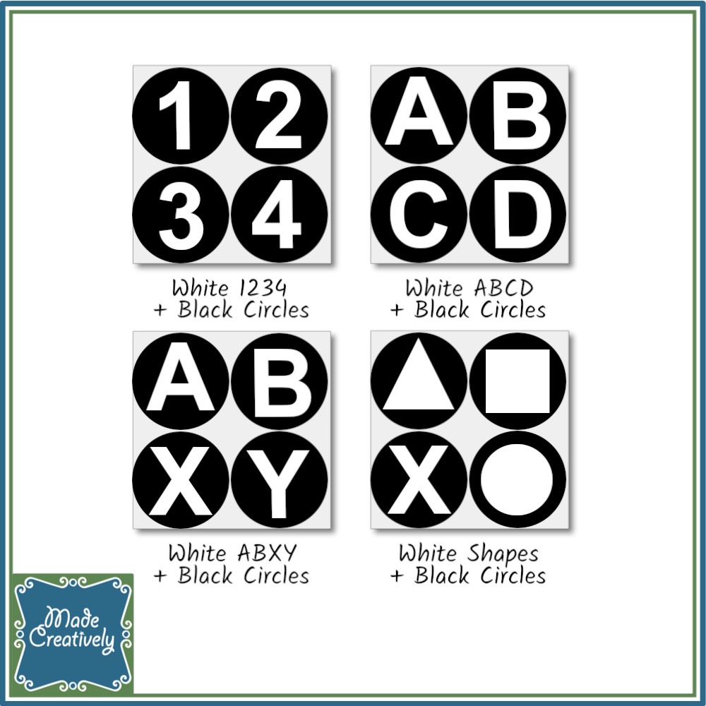 Video Game Controller Button Vinyl Stickers - Image 12