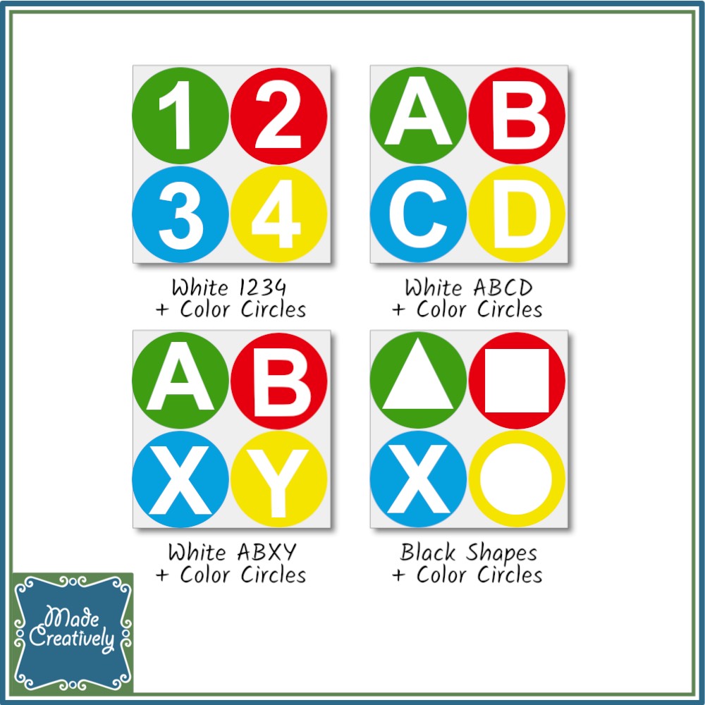 Video Game Controller Button Vinyl Stickers - Image 13