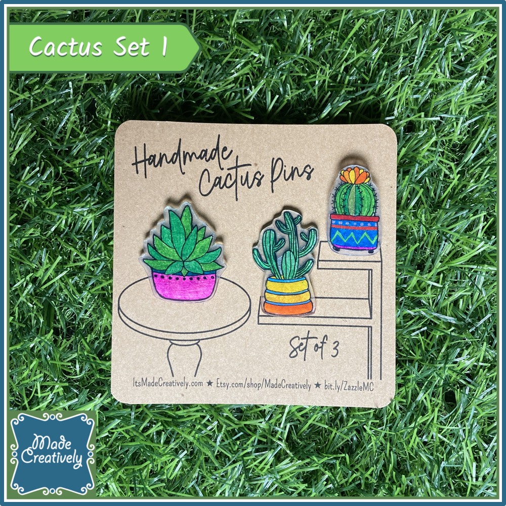 Handmade Pin Set - Butterfly | Cactus - Image 7