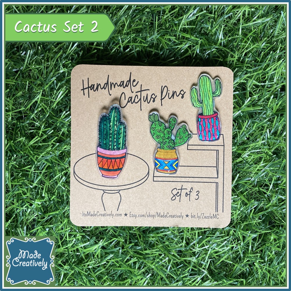 Handmade Pin Set - Butterfly | Cactus - Image 8
