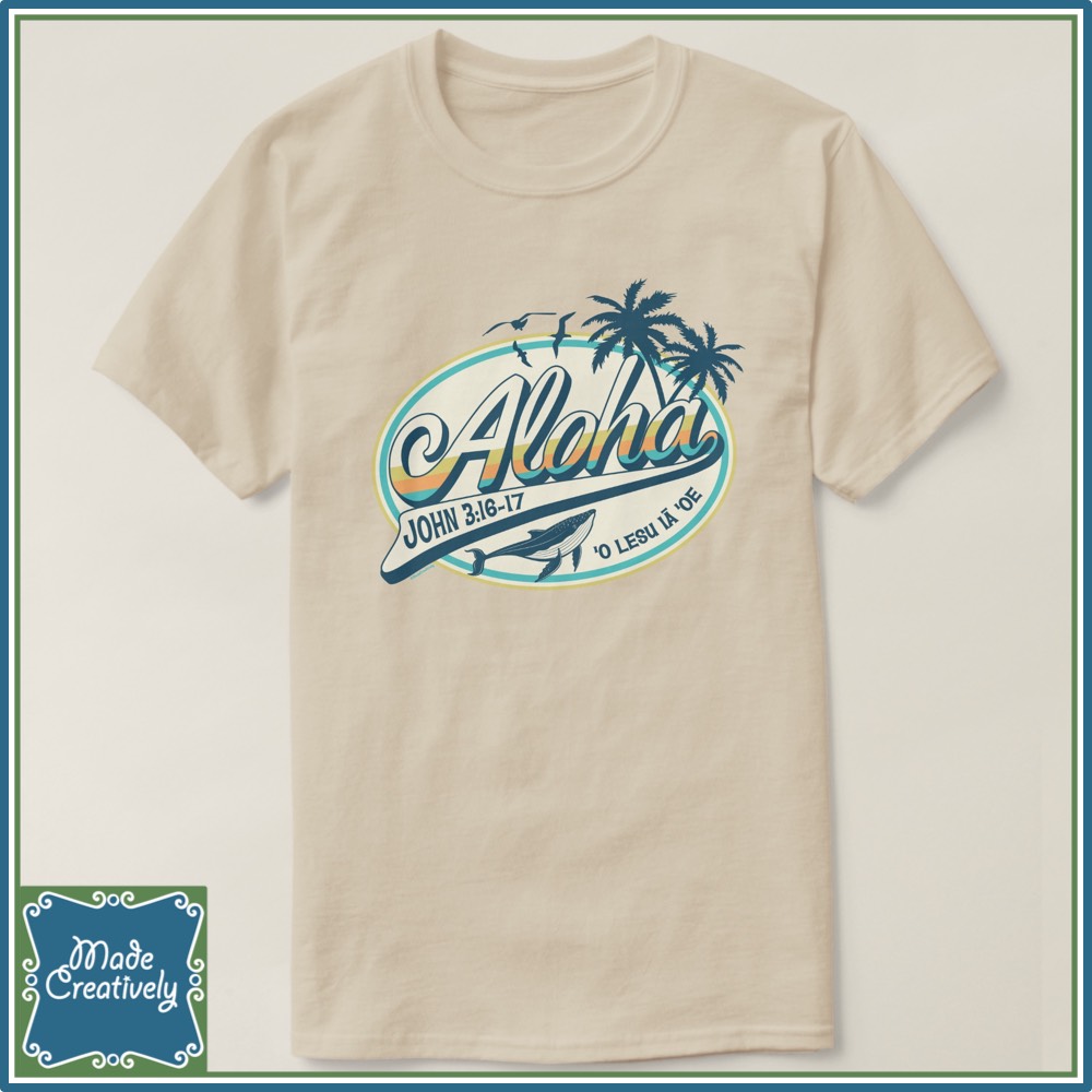 Retro “Jesus Loves You” Hawaiian T-Shirt - Image 3