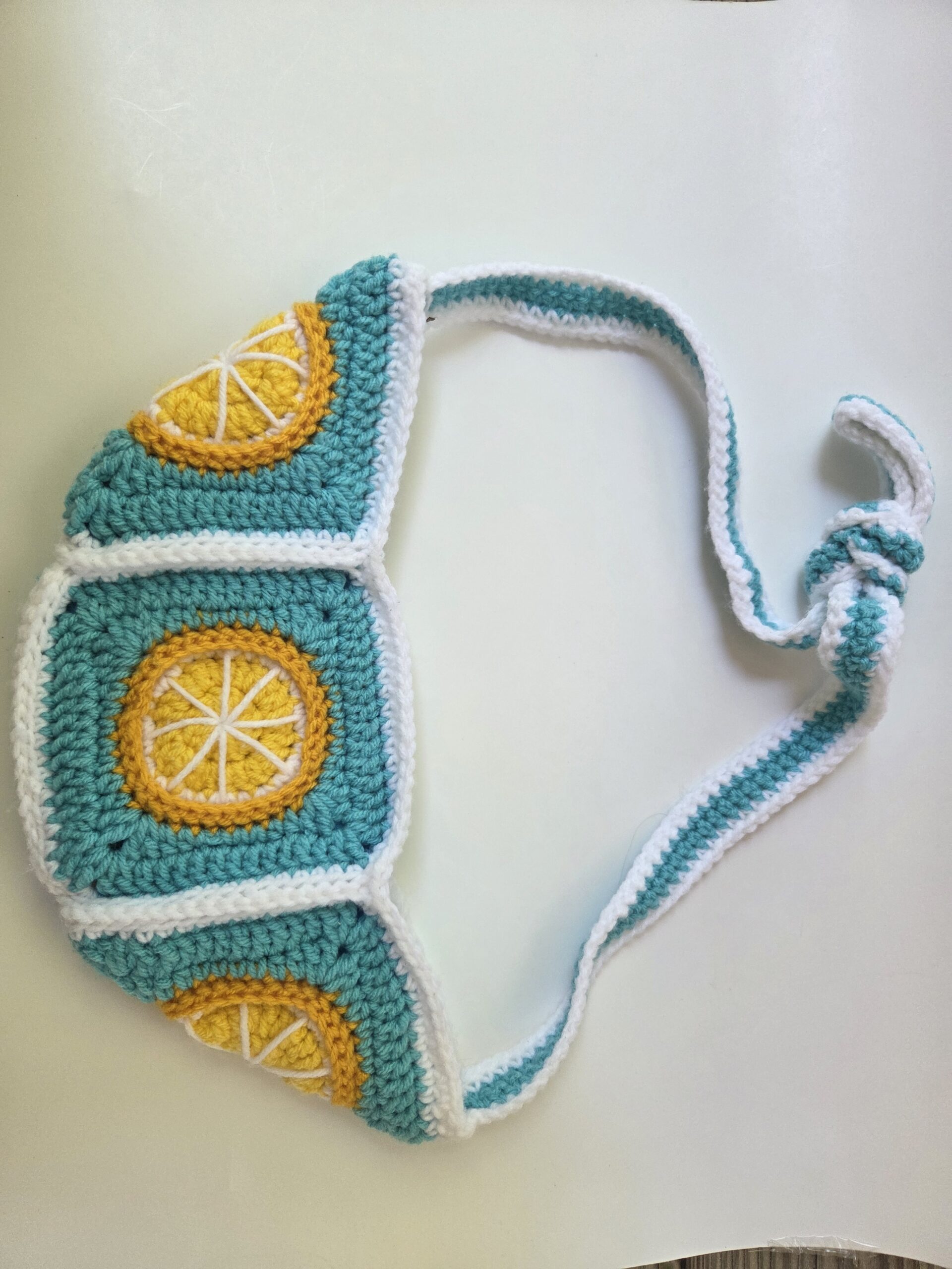 Lemon Crocheted Mini Purse/Crossbody Bag - Image 3