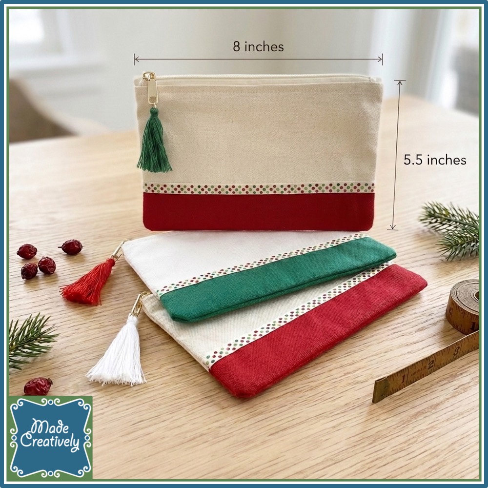 Canvas Zippered Pouch - Image 2