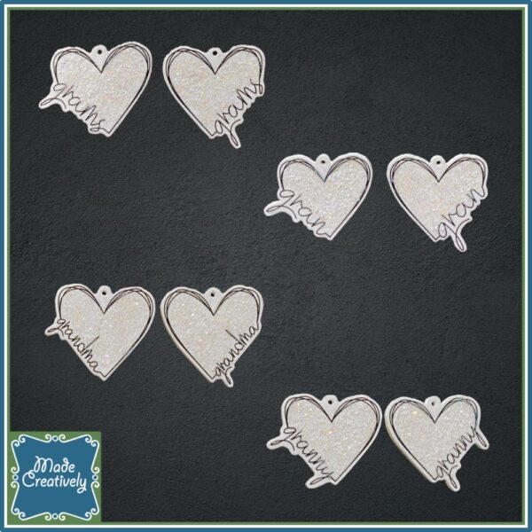 Glittery Heart Earrings - Image 5