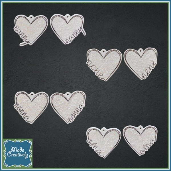 Glittery Heart Earrings - Image 8