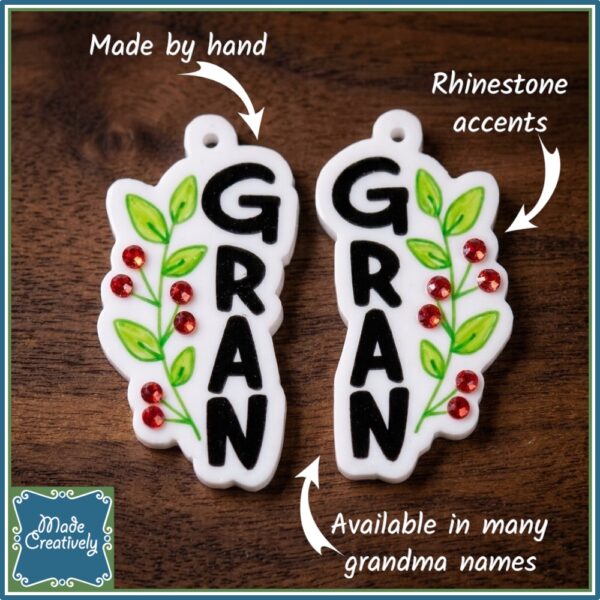 Rhinestone Floral Earrings - Image 3