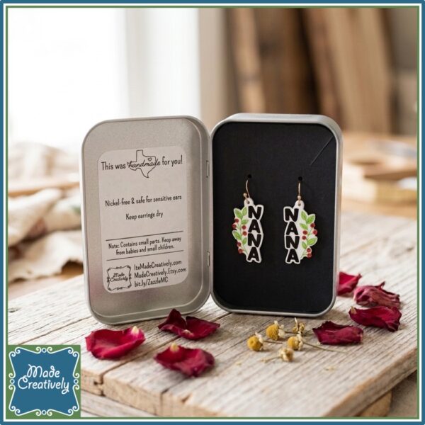Rhinestone Floral Earrings