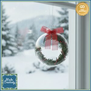Floating Christmas Wreath Ornament