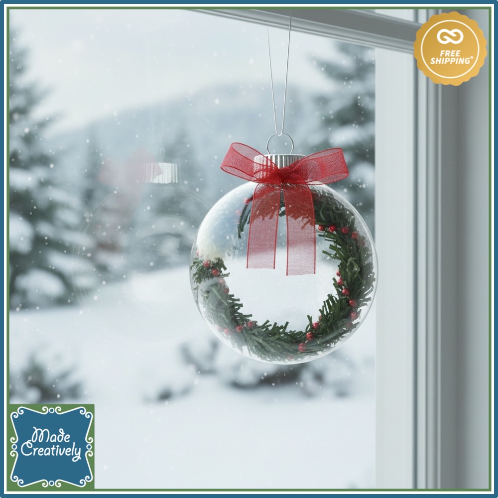 Floating Christmas Wreath Ornament
