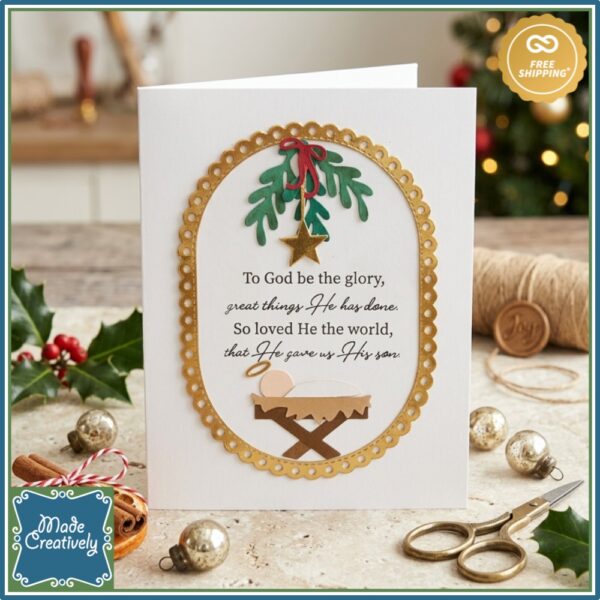 Handcrafted Christmas Greeting Card