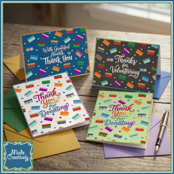 Shoebox Thank You Cards