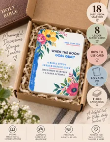 Digital download of the When the Room Goes Quiet Bible study deck with 18 discussion starters and 8 leader action cards.