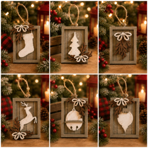 Rustic Christmas Hanging Ornaments