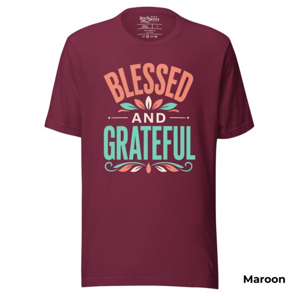 Blessed and Grateful Christian T-Shirt | 1 Thessalonians 5:18 Thankful Tee | Faith Shirt for Women & Men - Image 6