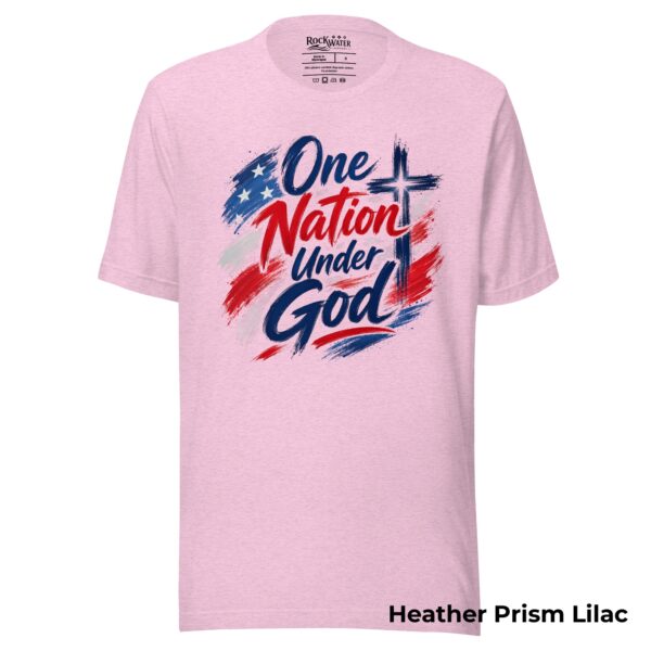 One Nation Under God Christian T-Shirt | Psalm 33:12 Patriotic Faith Tee | 4th of July Shirt for Women & Men - Image 9