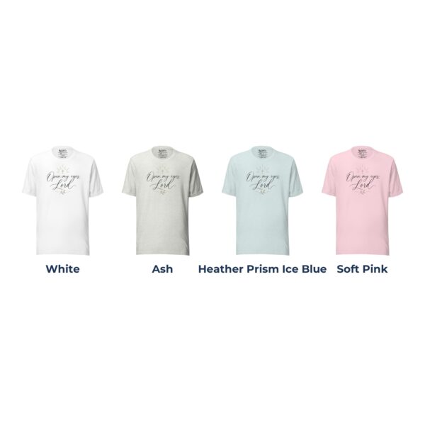 Open My Eyes, Lord Christian T-Shirt | Psalm 119:18 Prayer Tee | Bible Study Shirt for Women - Image 11