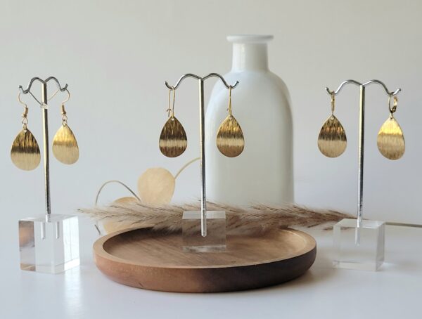Gold Plated Teardrop Earrings - Image 5