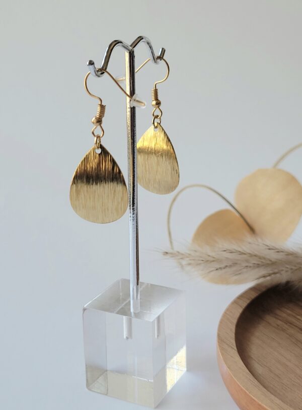 Gold Plated Teardrop Earrings - Image 4