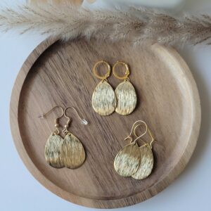 Gold Plated Teardrop Earrings