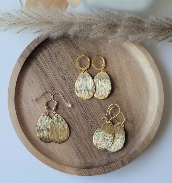Gold Plated Teardrop Earrings