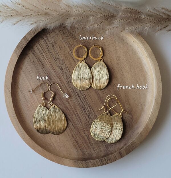 Gold Plated Teardrop Earrings - Image 6