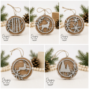 Handcrafted Christmas Wood Ornaments